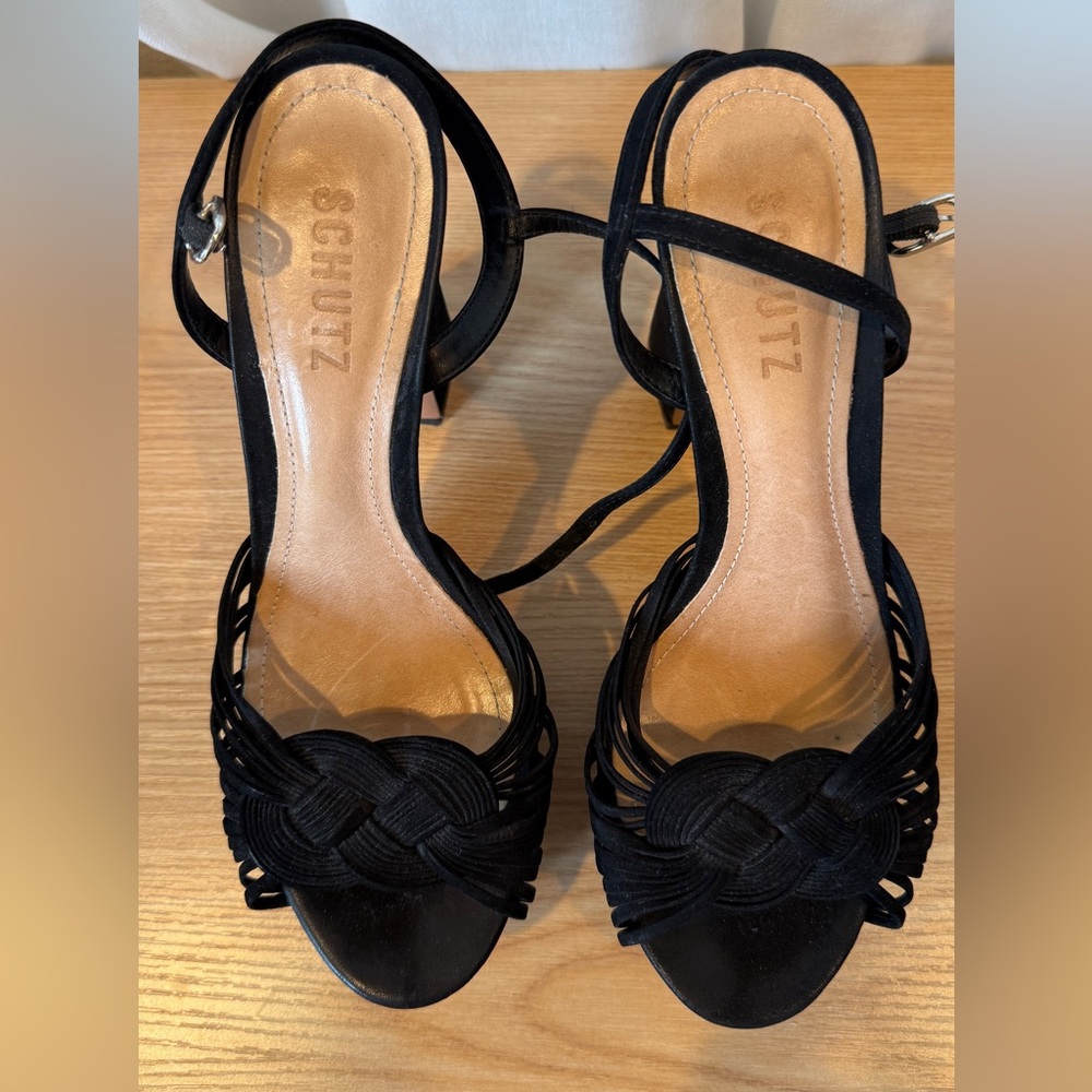 SCHUTZ Black Strappy Women's Heels